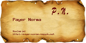 Payer Norma névjegykártya